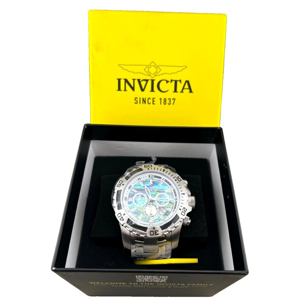 NEW Invicta Pro Diver Scuba Watch Men’s 51mm Chronograph Abalone Dial SS 100M
